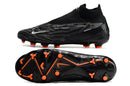 Chuteira Nike Phantom GX Elite FG Preta - Entrega Imediata com design elegante e sola laranja para melhor tração.