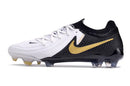 Chuteira Nike Phantom Gx II FG Preta, Branca e Dourada