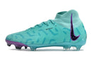 Chuteira Nike Phantom Luna Elite FG Verde e Roxo, design inovador e tecnologia de ponta para desempenho em campo.