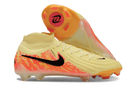 Chuteira Nike Phantom Luna Elite NU FG Laranja e Amarelo, modelo inovador para desempenho em campo.