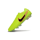 Chuteira Nike Tiempo 10 Elite FG Amarela e Preta com design vibrante e sola FG para gramados.