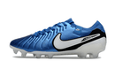 Chuteira Nike Tiempo Legend 10 FG - Azul - Pack Ambition, calçado de futebol com design em azul e tecnologia avançada.