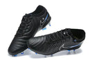 Chuteira Nike Tiempo Legend 10 FG - Preta e Azul - Pack Shadow - futebol, couro premium, conforto, desempenho