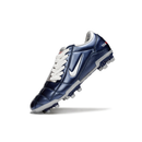 Chuteira Nike Total 90 FG Azul e Prata lateral em destaque, ideal para desempenho em campos naturais.