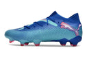 Chuteira Puma Future 7 FG Azul, ideal para controle e velocidade em campo.