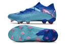 Chuteira Puma Future 7 FG Azul, design inovador e tecnologia para desempenho em campo.