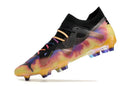 Chuteira Puma Future Ultimate FG Preta e Amarelo com design inovador em cores vibrantes.