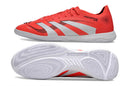 Chuteira Futsal Adidas Predator Elite Fold-Over Tongue IC laranja e branca lado e sola.