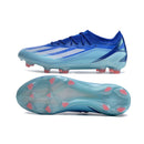 Chuteira Adidas X Crazyfast FG Elite .1 Azul com design inovador e sola aderente para desempenho no campo.