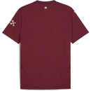 Camisa Manchester City terceira 24/25 na cor vermelha, mostrando detalhe das costas do produto.