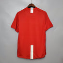 Camisa retrô Manchester United Home 07/08, parte de trás, na cor vermelha.