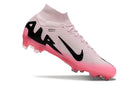 Nike Mercurial Superfly 9 FG - Rosa, chuteira de futebol leve e de alto desempenho em rosa.