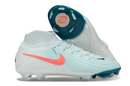 Nike Phantom Luna Elite FG - Branca e azul - Pack Mad Energy, chuteira de futebol inovadora com design atraente.