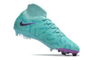 Chuteira Nike Phantom Luna Elite FG Verde e Roxo lateral, destacando a tecnologia e design inovador.