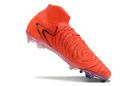 Nike Phantom Luna Elite NU FG "Halaand" chuteira de futebol em laranja com design inovador para controle e precisão.