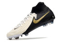 Nike Phantom Luna Elite NU FG Preta e Branca, chuteira de futebol em preto e branco, design moderno e tecnologia avançada.