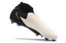 Nike Phantom Luna Elite NU FG Preta e Branca - bota de futebol inovadora e elegante para desempenho em campo.