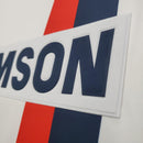 Detalhe da camiseta PSG Away 02/03 Retro branco com o nome em destaque.