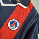 Camisa PSG Home 01/02 Retro Azul Olympic com detalhes em vermelho e logo do time.