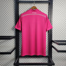 Camisa de futebol Real Madrid Away 14/15 rosa, vista traseira, modelo retrô, disponível na OLYMPIC STORE.